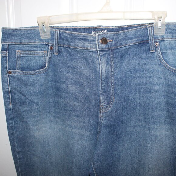 Terra & Sky Flare Leg Denim Jeans Frayed Hem 22W - Picture 6 of 8